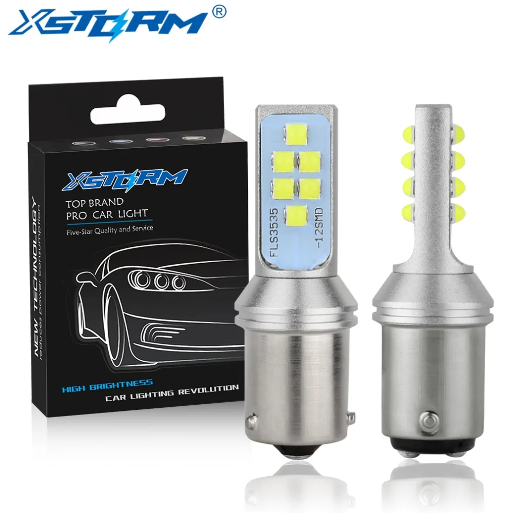 2Pcs 1156 BAU15S PY21W LED Bulb 12 3535SMD Car Turn Signal font b Lamp b font