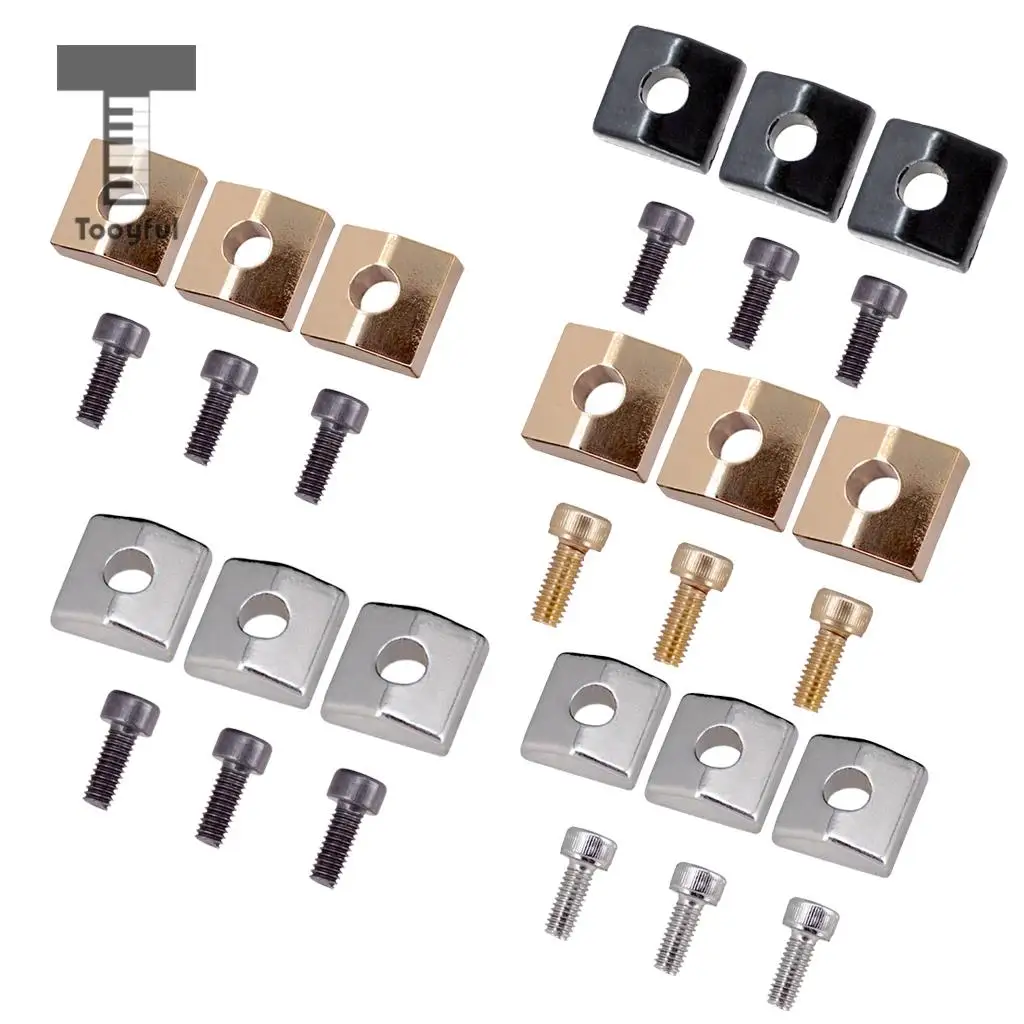 Tooyful 3pcs Guitar Locking Nut Clamp&Screws for Tremolo Bridge Parts