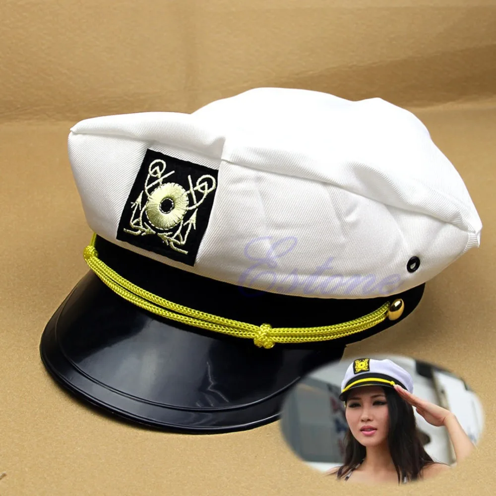 Yacht Sea Captain Hat Skipper Sailor Boat General Cap Costumein Men's