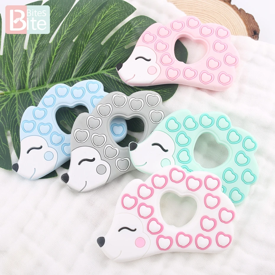 Укусы 1 шт. Силиконовые Детские Прорезыватели Ежик Пищевой BPA бесплатно DIY Bebe