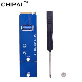 

CHIPAL 50pcs M.2 NGFF to USB 3.0 Transfer Card M2 to USB3.0 Adapter for PCI-E Riser Card For Bitcoin Litecoin Miner Mining