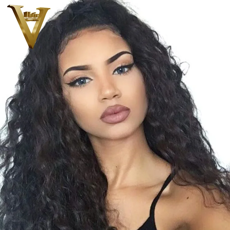 Peruvian Lace Front Human Hair Wigs For Women Remy Curly Human Hair Wig