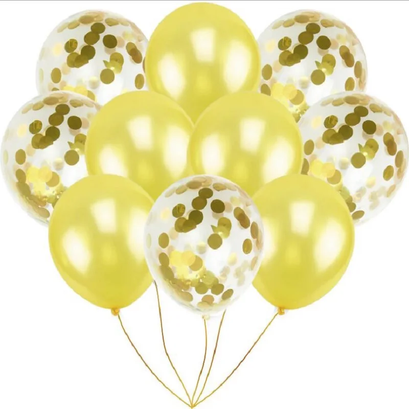 10 шт. 12 дюймов латексные шарики в виде бутылок шампанского золотого конфетти шарики розового золота для свадебные шары для украшения дня рождения Воздушные шары букет