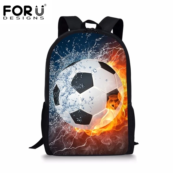 FORUDESIGNS/детей школьные ранцы для мальчиков 3D Льда и Огня Soccerly/Ножной Мяч Узор ортопедический Рюкзак Детские книжные сумки 3 шт./компл - Цвет: 6762C