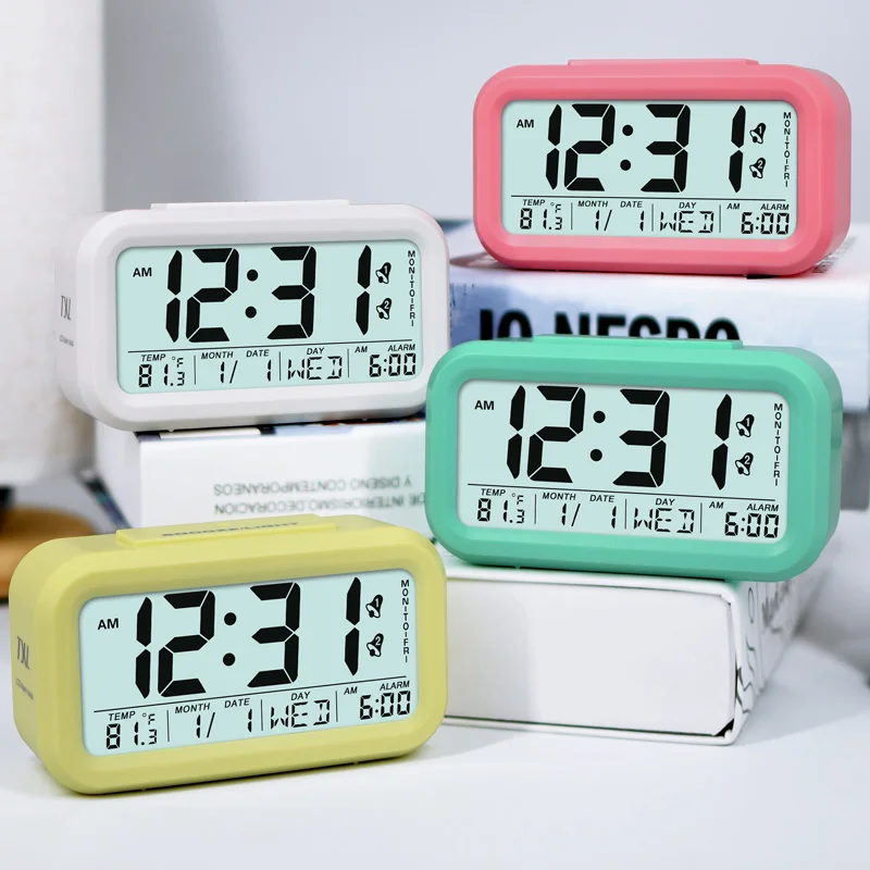 Grote Digitale Wekker LCD Student Elektronische Klok Snooze Sensor ... Grote Digitale Wekker LCD Student Elektronische Klok Snooze Sensor ...