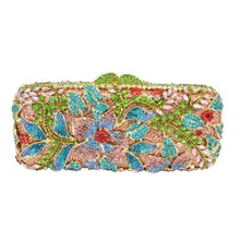 LaiSC Frauen Luxus Kristall Abendtasche Designer Diamante Handtasche Partei Tasche Geldbörse Pochette Bräute Hochzeitstag Kupplungen SC235