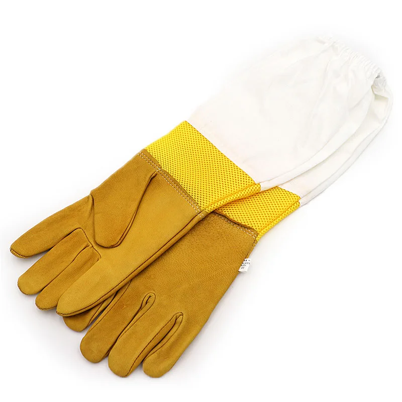 Костюм пчеловода защитные перчатки и шляпа безопасный костюм пчеловода защита от укуса унисекс защита Пчеловодства Перчатки Безопасности Одежда - Цвет: Bee gloves