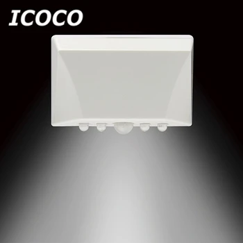 

ICOCO 4 LED Body Motion Sensor Wall light Led night light Battery power Closet Stairs Basement Hallway Wall Cabinet light Sale