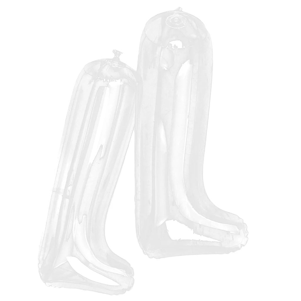 Footful Inflatable Boot Shoe Tree Shaper Inserts Support Stand Holder Apparel Accessories  for mid-calf boot Clear 30cm