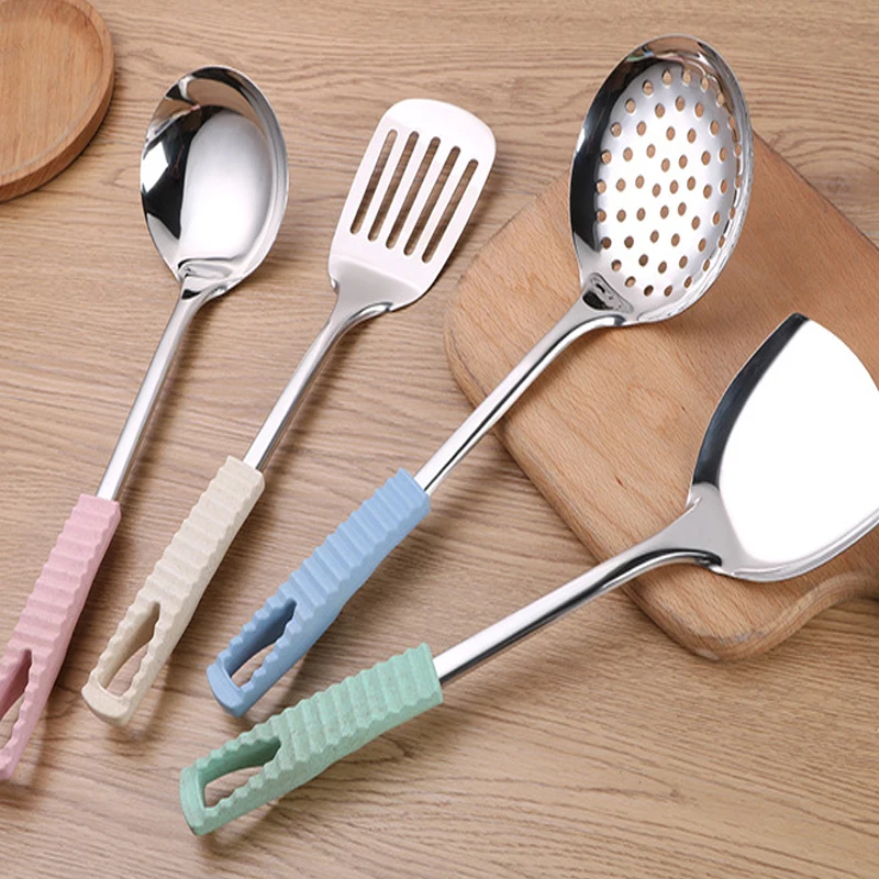 Nonstick Stainless Steel Slotted Turner Spatula Set Egg Frying Pan
