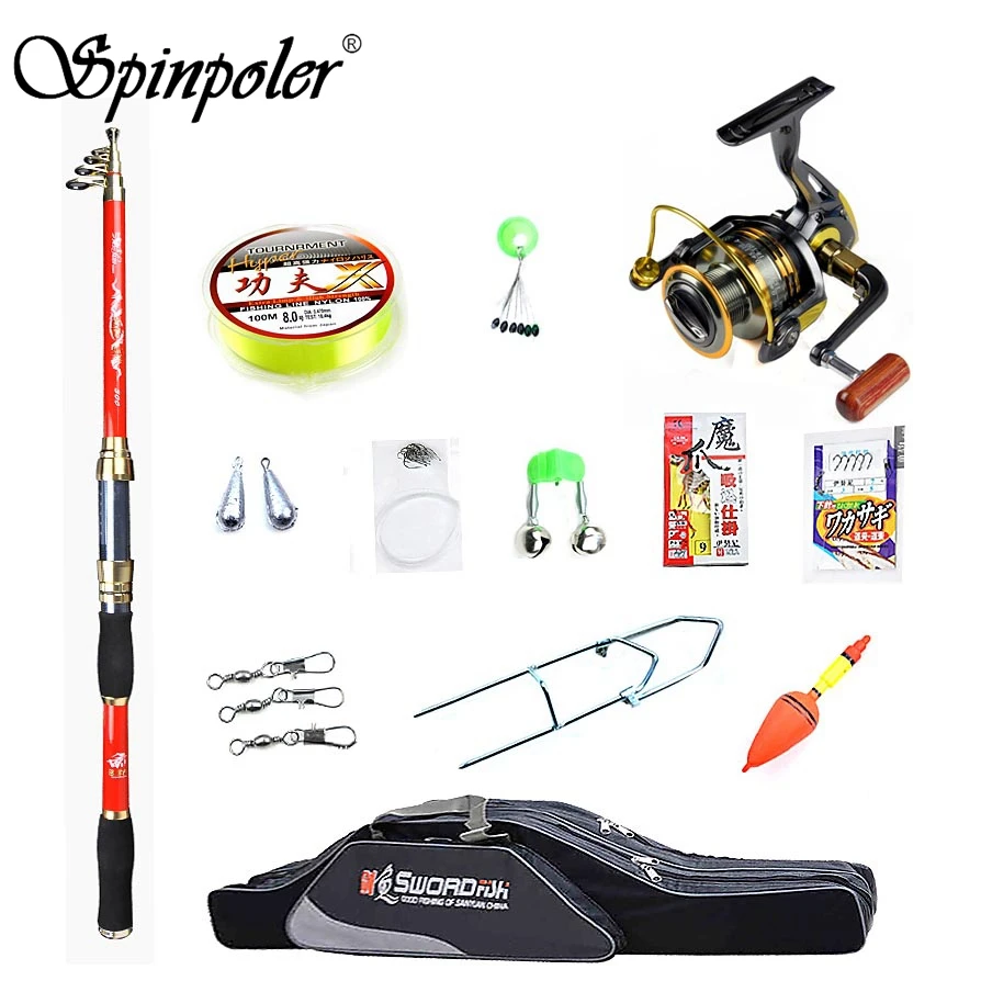 Spinpoler Outdoor Fishing Rod Combo Telescopic Fishing Rod With Reel