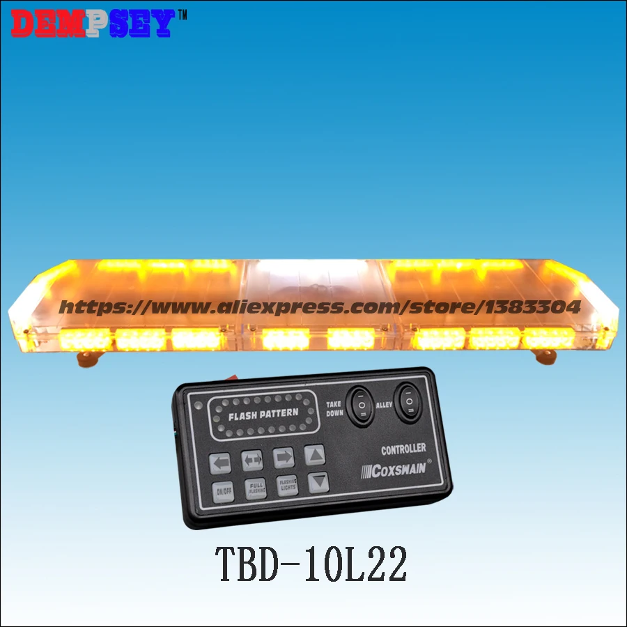 TBD-10L22 светодиодный светильник, янтарный аварийный предупреждающий светильник, водонепроницаемый, для скорой помощи/пожарной машины/полиции/транспортного средства, 18 вспышек