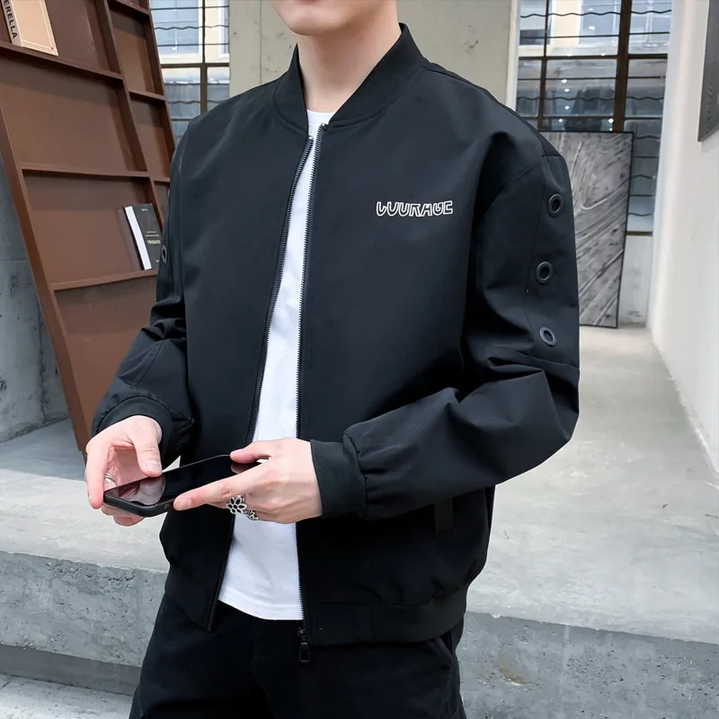 Korean version of spring jacket male 2019 new trend spring and autumn students wild tooling jacket baseball uniform men's spring