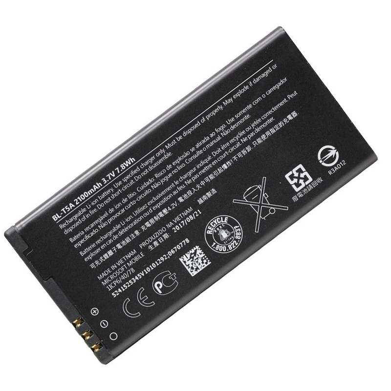 replacement Lithium ion 2100mAh Battery BL T5A phone battery for Nokia Lumia 550 730 735 738