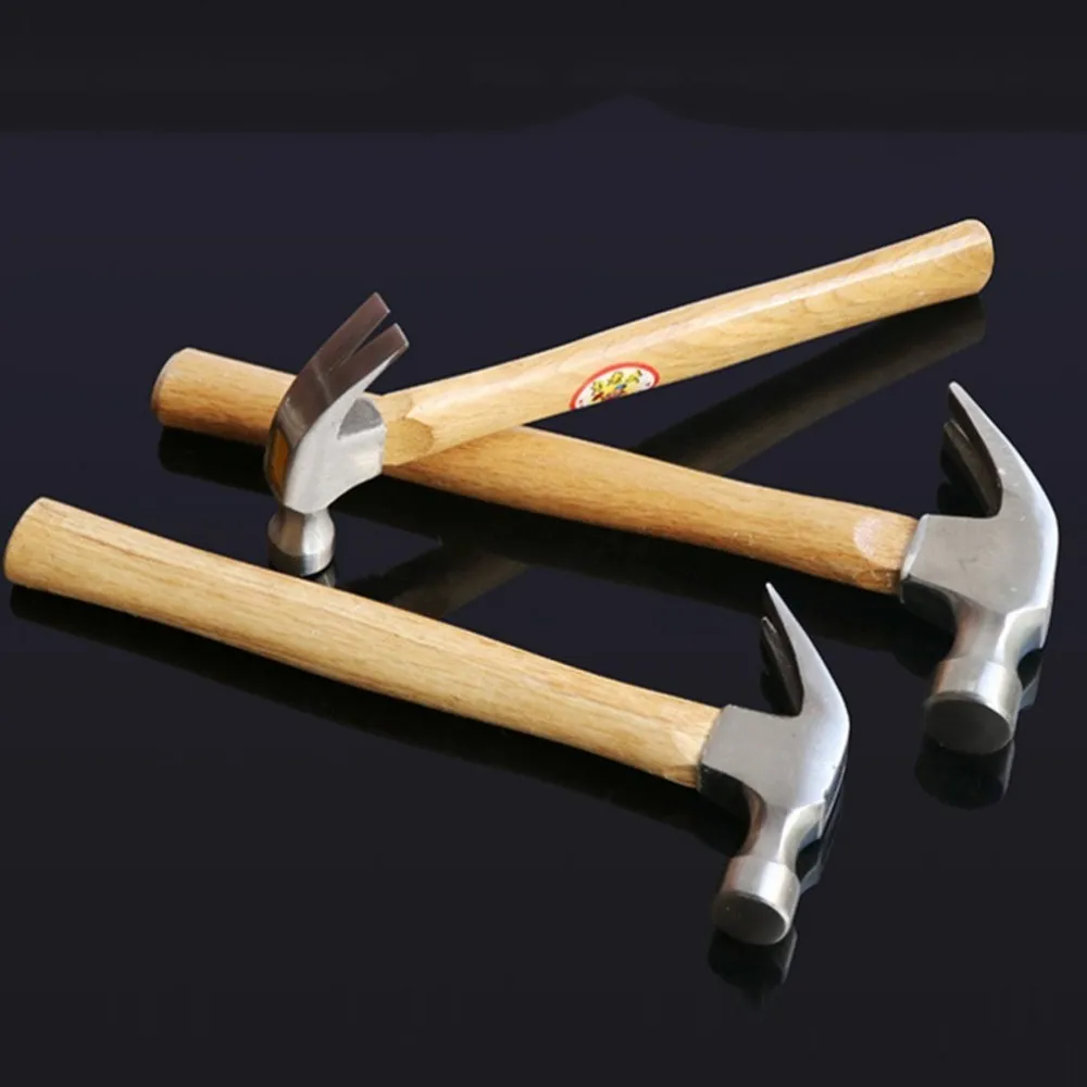 Wooden handle claw hammer 0.5/0.75KG wooden hammer hammerin Hammer from Tools on