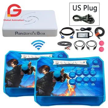 

2 Players Pandora Box 6 1300 In 1 Wireless Stick Arcade Controller Joystick Console Can Add 3000 Games FBA MAME PS1 3D