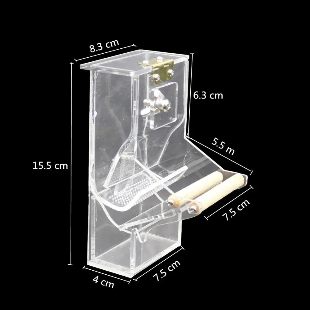 Автоматическая кормушка для птиц, прозрачная кормушка для попугая, канарейка, кормушка для птиц, принадлежности для голубей, клетка для птиц, аксессуары, устройства для кормления, 1 шт - Цвет: S