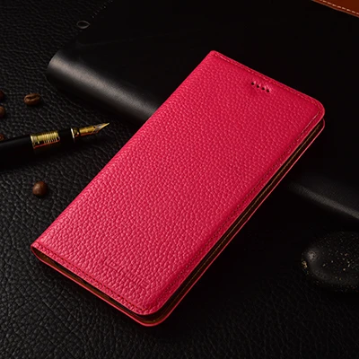 KEZiHOME для Nokia Lumia 950 Чехол Флип из натуральной кожи Мягкая силиконовая задняя крышка для Microsoft Lumia 950 - Цвет: Rose red