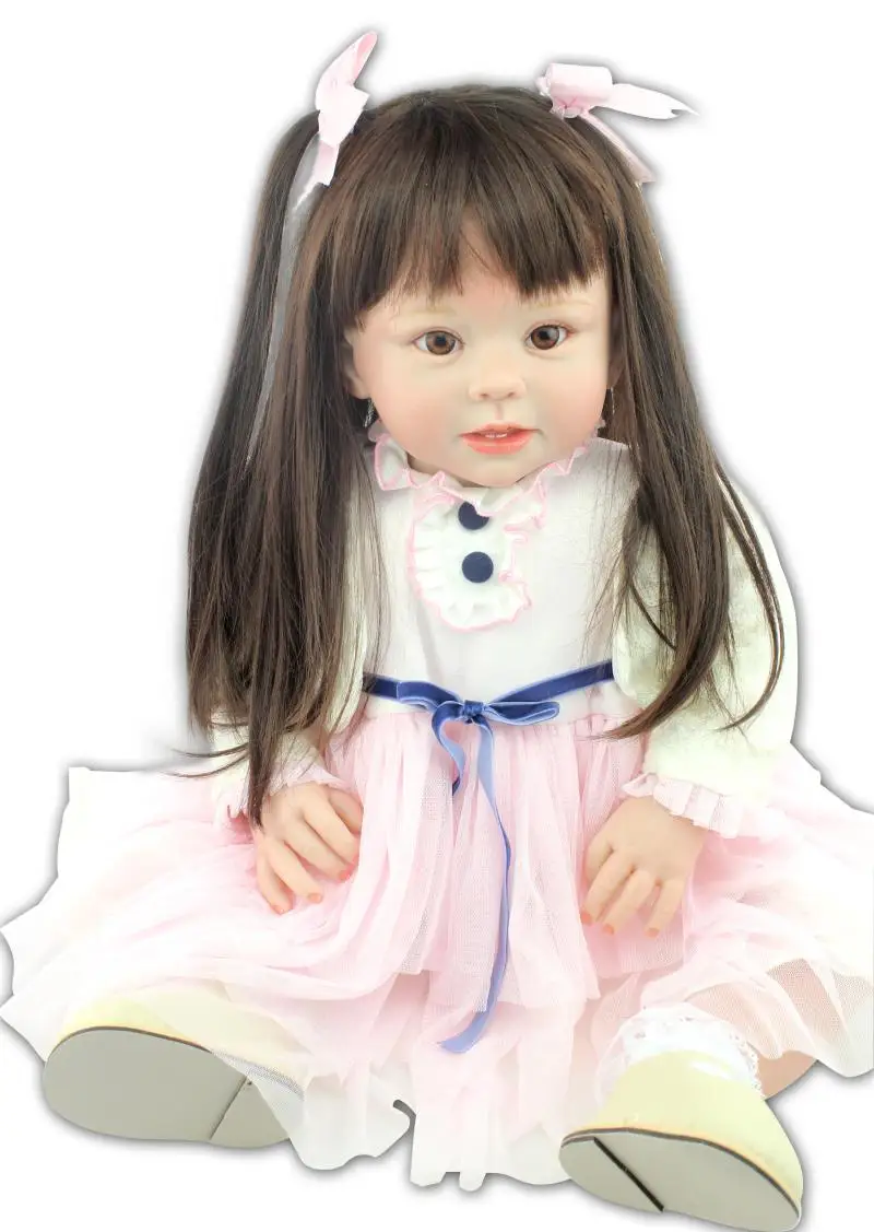 

28inch silicone princess toddler doll big size Reborn baby doll toys doll Toys Handmade girls collectible doll play house