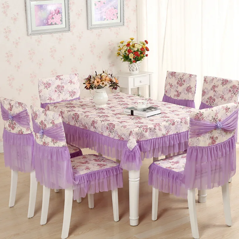 

Kawaii Floral Table Cloth Cushion Leanings For Home Kitchen Dining Room Decor Waterproof Dustproof Table Covers Home Textile Dec