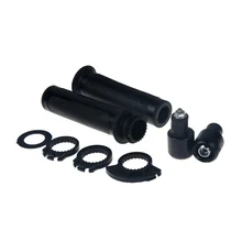 Universal 22MM Motorcycle CNC Handle Grips Motorbike Handlebar Rubber Gel Grips&End Set TD326