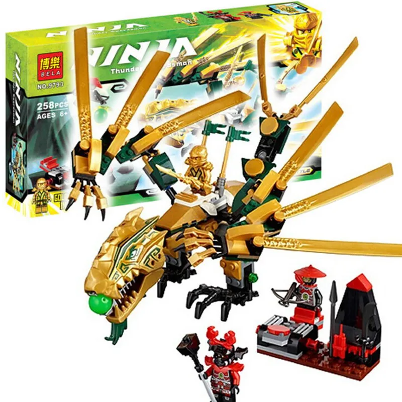 Bela Ninjagoes The Golden Dragon Building Block Set golden ninja Lloyd scout warrior Minifigures Compatible with