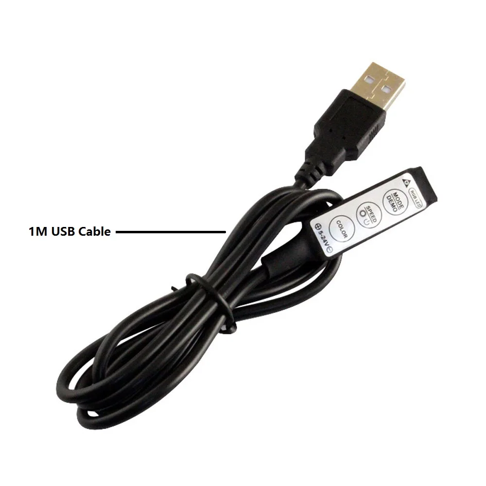 USB RGB светодиодный контроллер 5 В DC мини 3 кнопки с 1 м USB кабель для 5 в RGB светодиодный светильник 4 PIN Светодиодный контроллер USB
