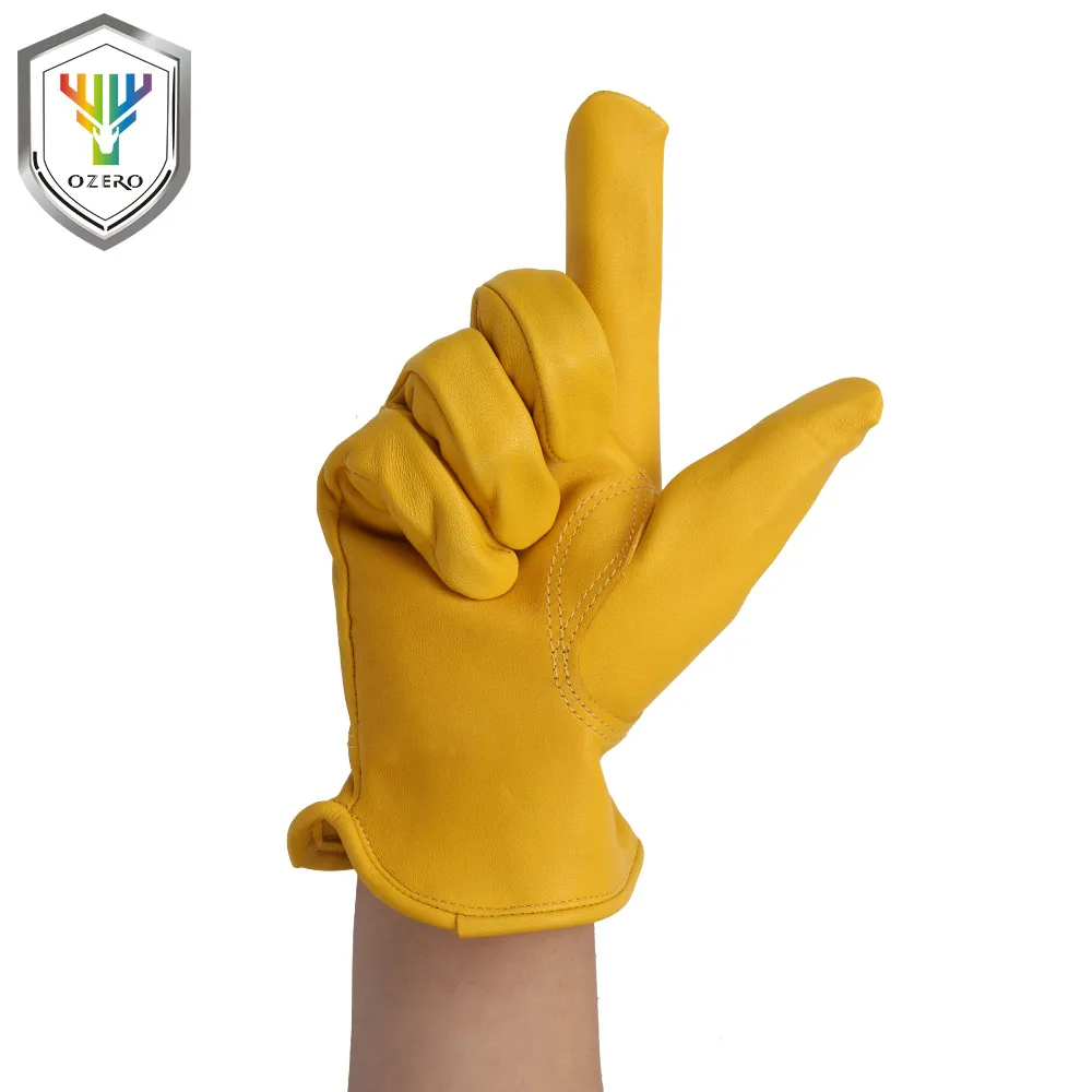 OZERO Work Gloves Goat Leather Security Protection Safety Cutting Working Repairman Garage Hunting Racing Gloves For Men 0004 OZERO Work Gloves Goat Leather Security Protection Safety Cutting Working Repairman Garage Hunting Racing Gloves For Men 0004