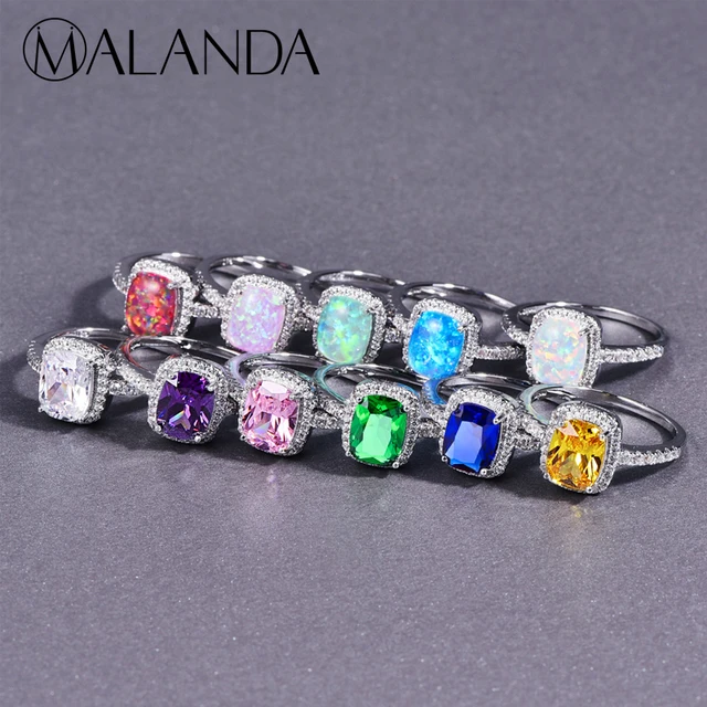 MALANDA Opal Anelli di Pietra Per Le Donne 2018 di Nuovo Modo di Cubic Zirconia MALANDA Opal Anelli di Pietra Per Le Donne 2018 di Nuovo Modo di Cubic Zirconia