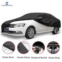 X Autohaux черный автомобильный чехол для улицы, водонепроницаемый, дышащий, устойчивый к царапинам, дождю, снегу, жаростойкий, универсальная защита автомобиля