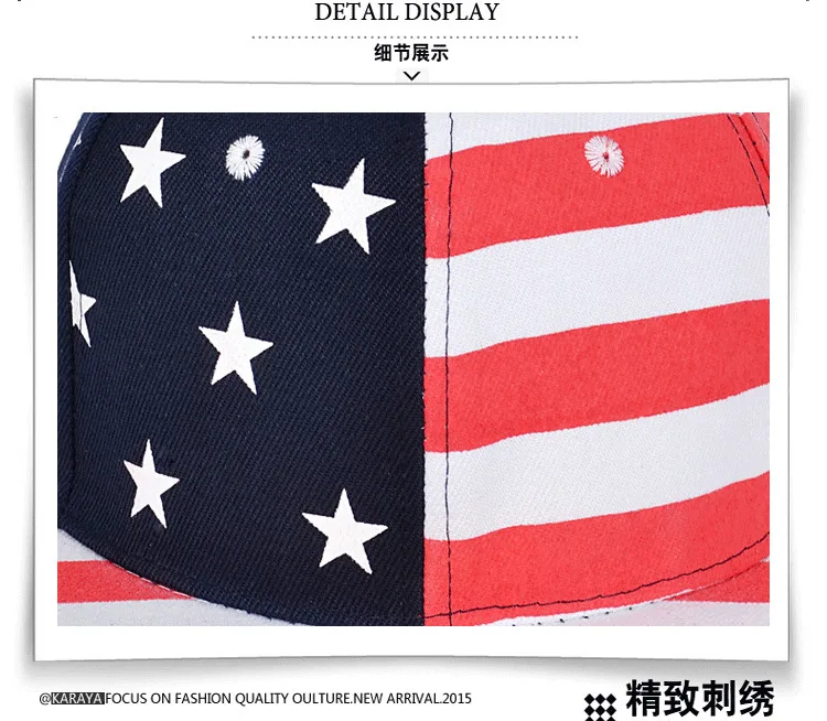 Модные уличные танцевальные крутые хип-хоп кепки с флагом США Snapback бейсболки с защелкой сзади шапки американский флаг
