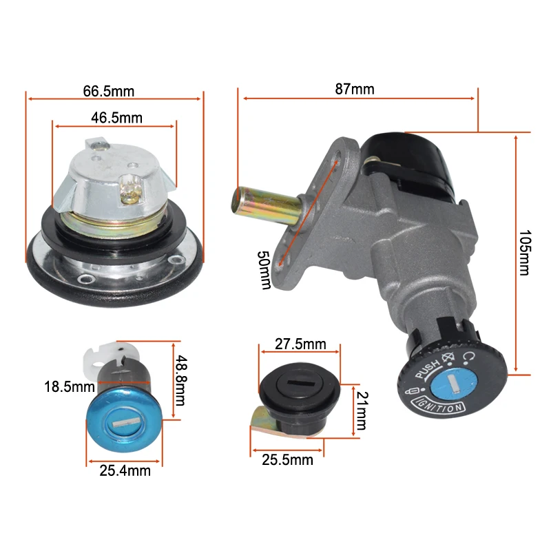 Мотоциклетная система зажигания переключатель ключ Набор для GY6 50cc 125cc 150cc мопед скутер 4 Pin вилкой/корейский производитель кабелей китайский скутер Запчасти