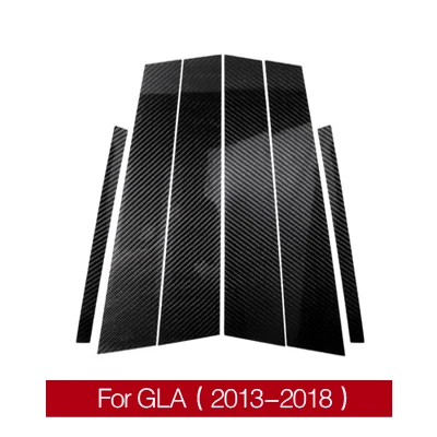 TPIC углеродное волокно, автомобильные окна B C столбы, авто наклейки, накладки для автомобиля, Стайлинг для mercedes w204 C E класс GLA GLC, аксессуары - Название цвета: GLA (2013-2018)