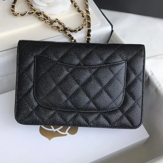 

Free shiping DHL best quality fashion women favorite caviar flap genuine leather bag Caviar and lambskin woc bag