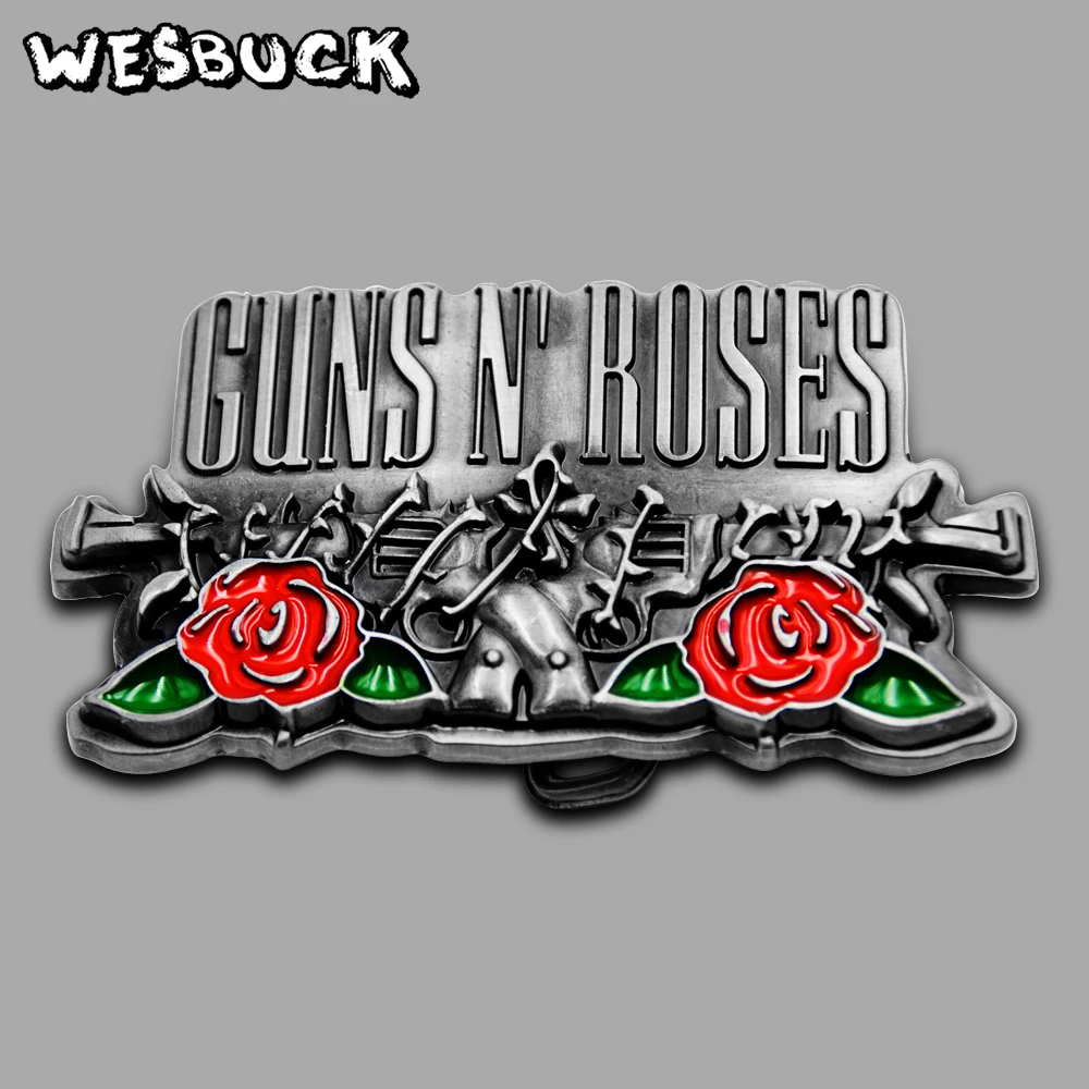 WesBuck Brand classic hard rock band Guns N 'Roses Buckle for zinc
