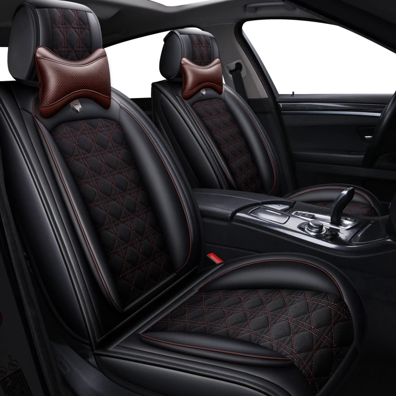 

Leather&Flax Universal car seat cover for kia skoda octavia a5 kodiaq superb fabia 3 karoq seat ibiza alhambra leon fr ateca