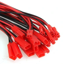 10 Pairs 2 Pin JST 100mm Pitch 2.54mm Male and Female Wire Connector Plug Cable for DIY RC Battry Model