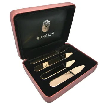 

SHANH ZUN Stainless Steel Collar Stays 4 pcs Set Best Gift for Dad Hubsand Boyfriend Mens Dress Shirt