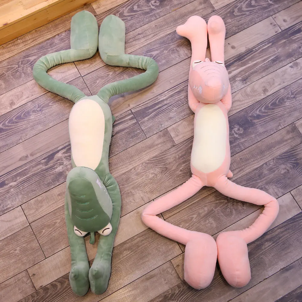 

1pc 80-130cm Long Legs Crocodile Plush Toys Funny Lifelike Alligator Doll Kids Lovely Toy Soft Stuffed Pillow Home Decoration