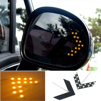 

2 X LED Arrow Panel 14 SMD for Car Rear View Mirror Indicator Turn Signal Light Car LED Rearview Mirror Light Car Led Car Light