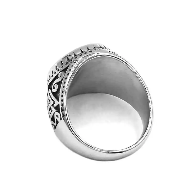 Норвежский викинг кольцо Руны из нержавеющей стали ювелирные изделия Odin символ амулет кельтский узел Шарм Свадебные кольца мужские для байкеров SWR0909