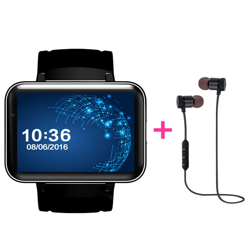 Умные часы для мужчин DM98 H5 F5 DZ09, умные часы с поддержкой Nano SIM карты, 3G, Wi-Fi, gps, аккумулятор 900 мАч, для apple, xiaomi, huawei, часы - Цвет: black add earphone