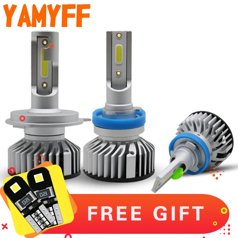 YAMYFF автомобильный головной светильник H4 H7 светодиодный H11 H8 H9 H1 H3 9005 9006 налобный