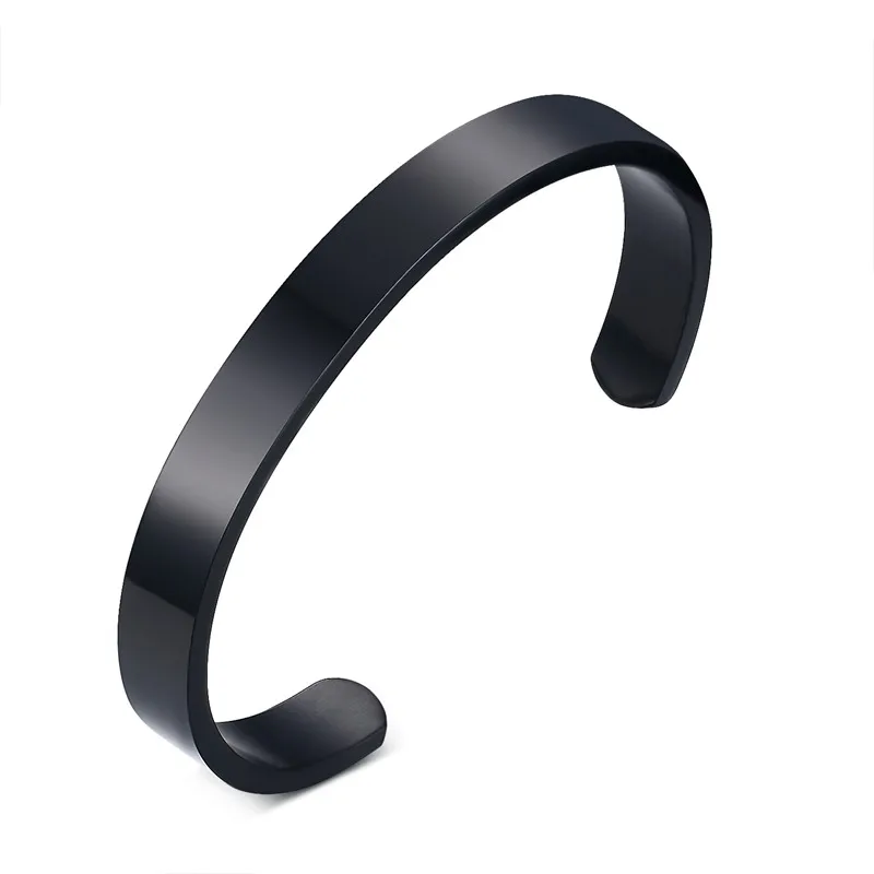 

Fashion Bracelets for Women Stainless Steel Cuff Bangle for Men Girls Jewelry Black Gold-color Silver-color Pulseras Mujer
