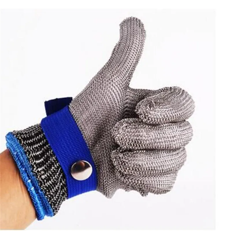 

Safety Cut Proof Stab Resistant Stainless Steel Gloves Metal Mesh Butcher Glove 4 sizes High Performance Level 5 Protection L*5