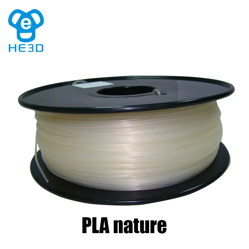 Высокое качество HE3D 1 кг Reprap 3D принтер PLA 1,75 мм нити, прозрачный цвет 3D печати материал - Цвет: nature