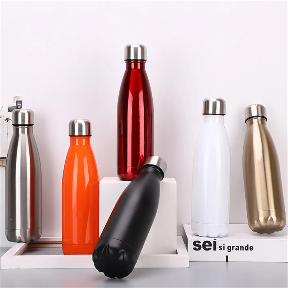 Розовое золото бутылка для воды Нержавеющая сталь термос eco friendly вакуумный с