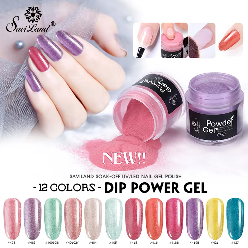 

Saviland Dip Powder Nail Glitter Holographic Manicure 10g French Nail Polish Dry Chrome Pigment Dipping Powder for Nails Art