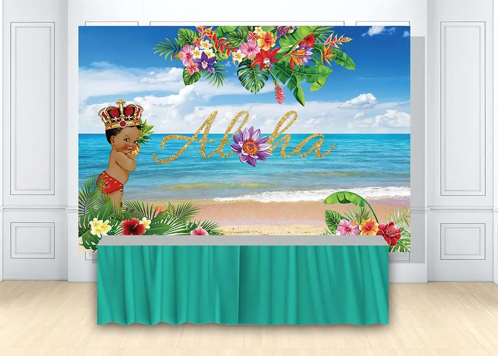 HUAYI Aloha Luau вечерние ничный фон Королевский Маленький принц для вечеринки на день