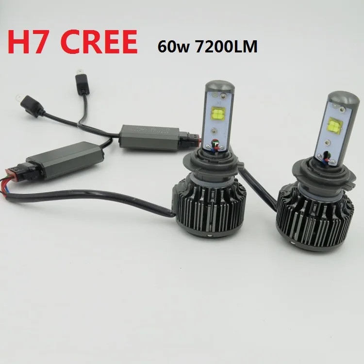 7200lm v16 turbo emc canbus h7 led headlight konversi kit semua dalam satu headlamp h1 h3 h8 h9 h10 h11 hb3 9006 880 881